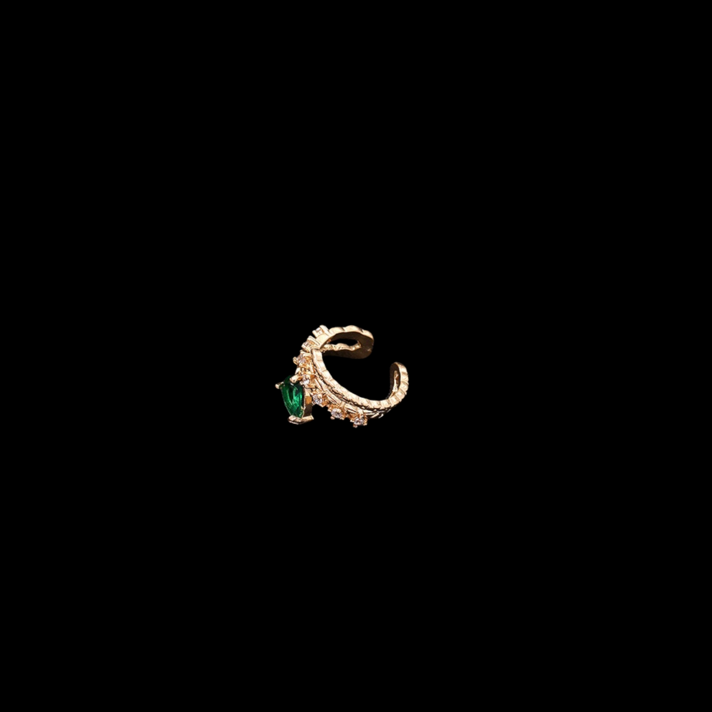 Emerald Clip On Ear Piercing