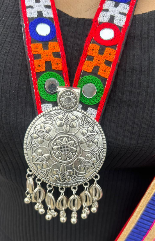 Long Fabric Necklace Set