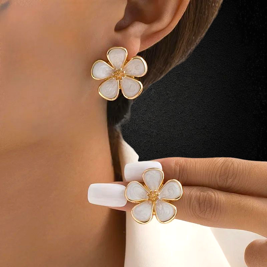 5 Petals Flower Stud Earrings