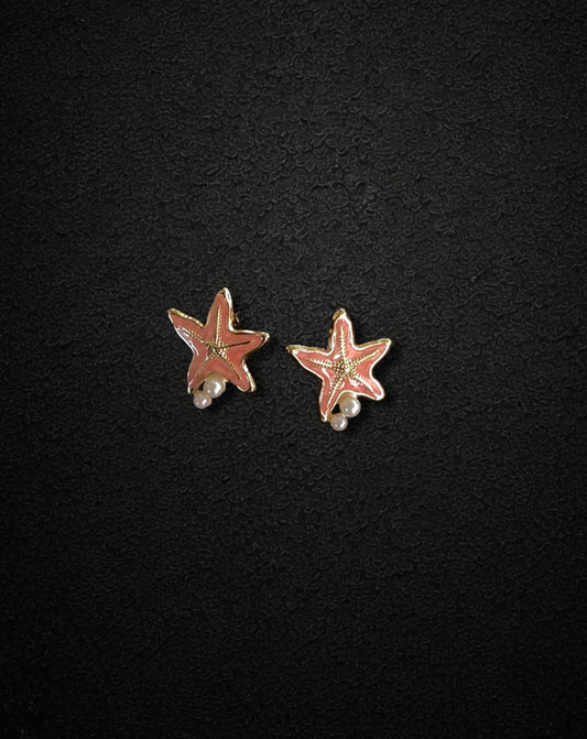 Pink Starfish Studs