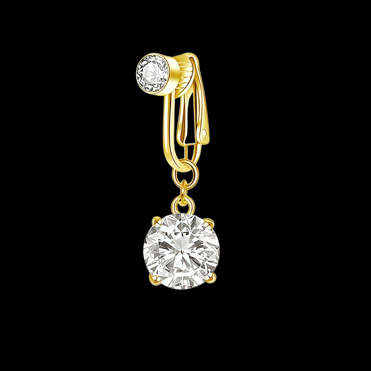 Clip on Fake belly piercing