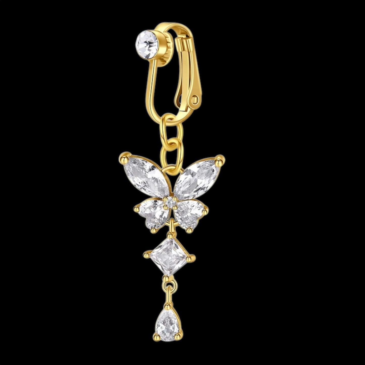 Clip on Fake belly piercing