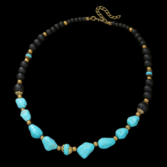 Turquoise Noir Necklace