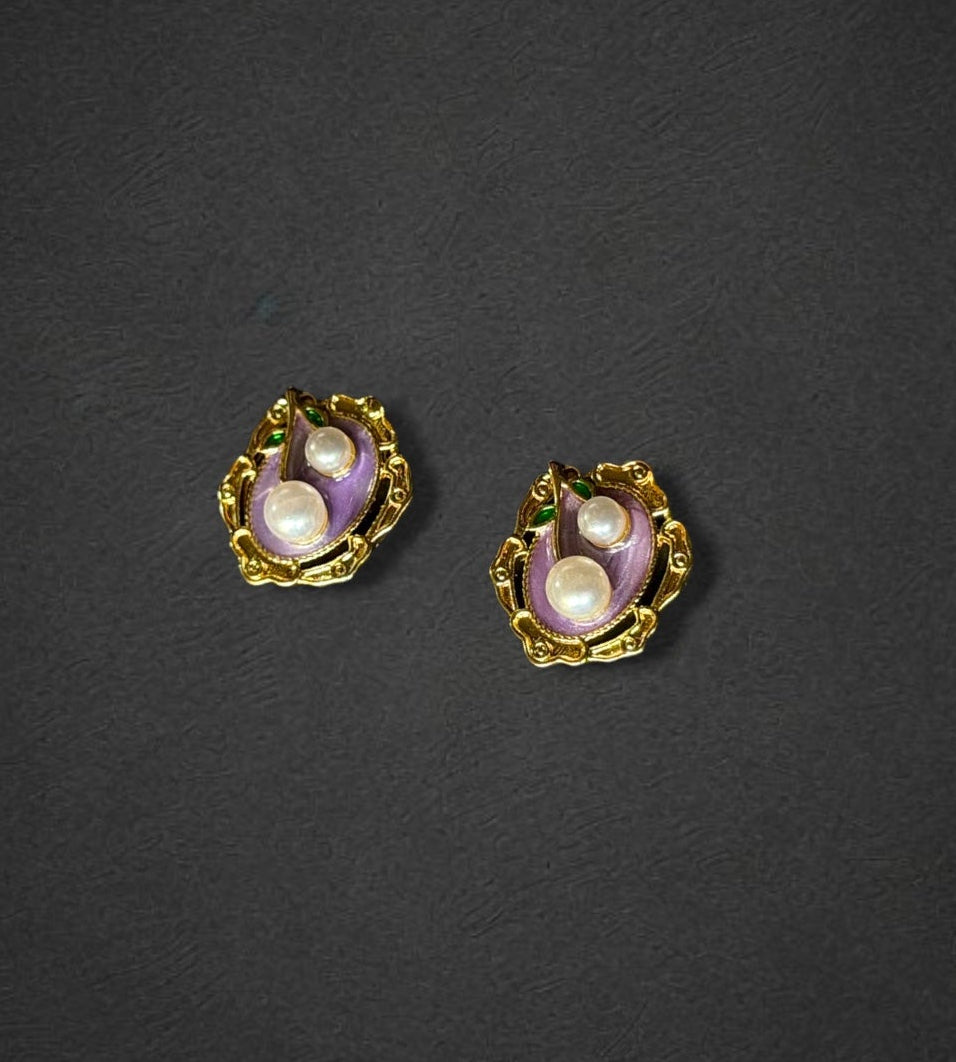 Lavender Petal Studs