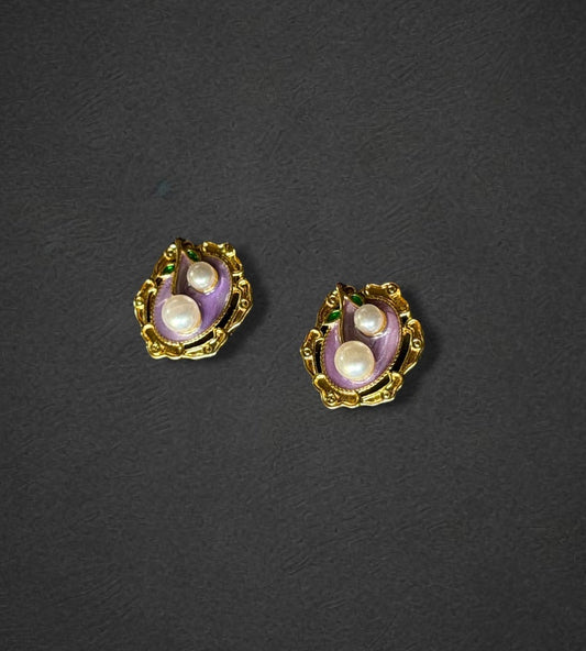 Lavender Petal Studs