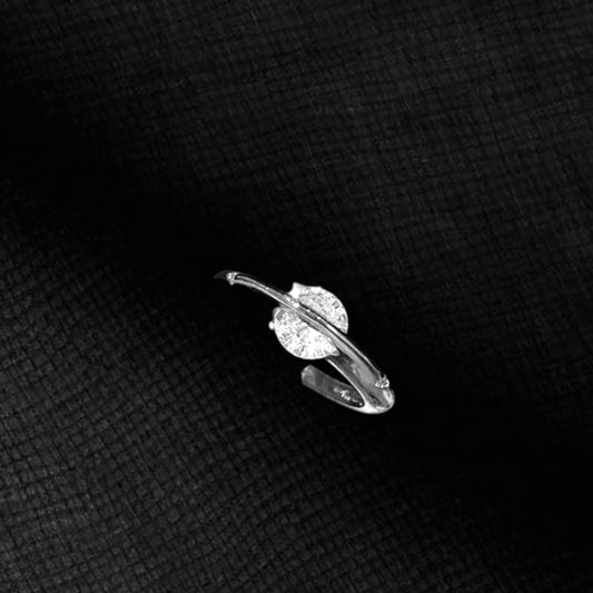 Saturn 360 Degree Rotating Diamond Open Ring