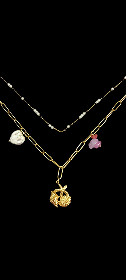 2 layer Charm Necklace