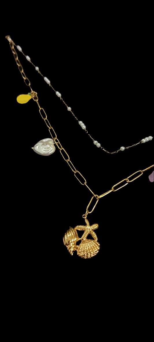 2 layer Charm Necklace