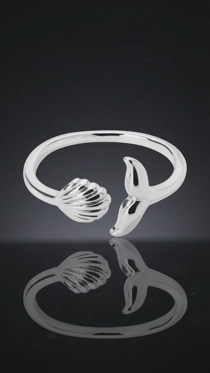 Aqua Shell Ring