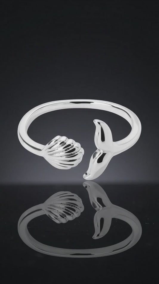 Aqua Shell Ring