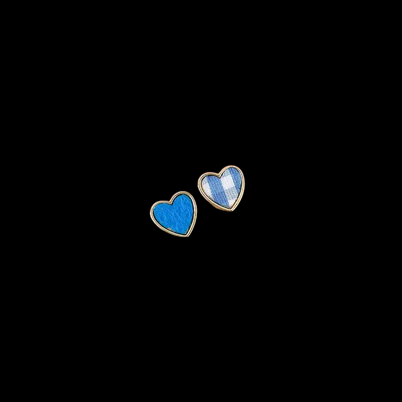 Blue Hearts Earring