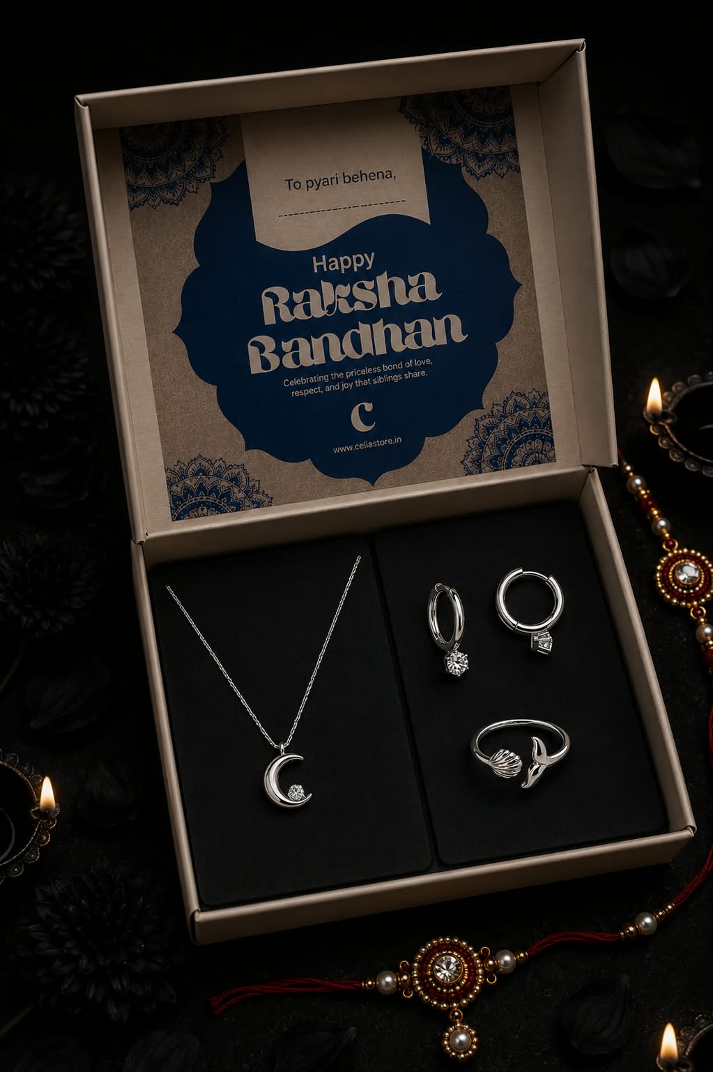 Stars of Celia - Gifting Set For sisters in silver